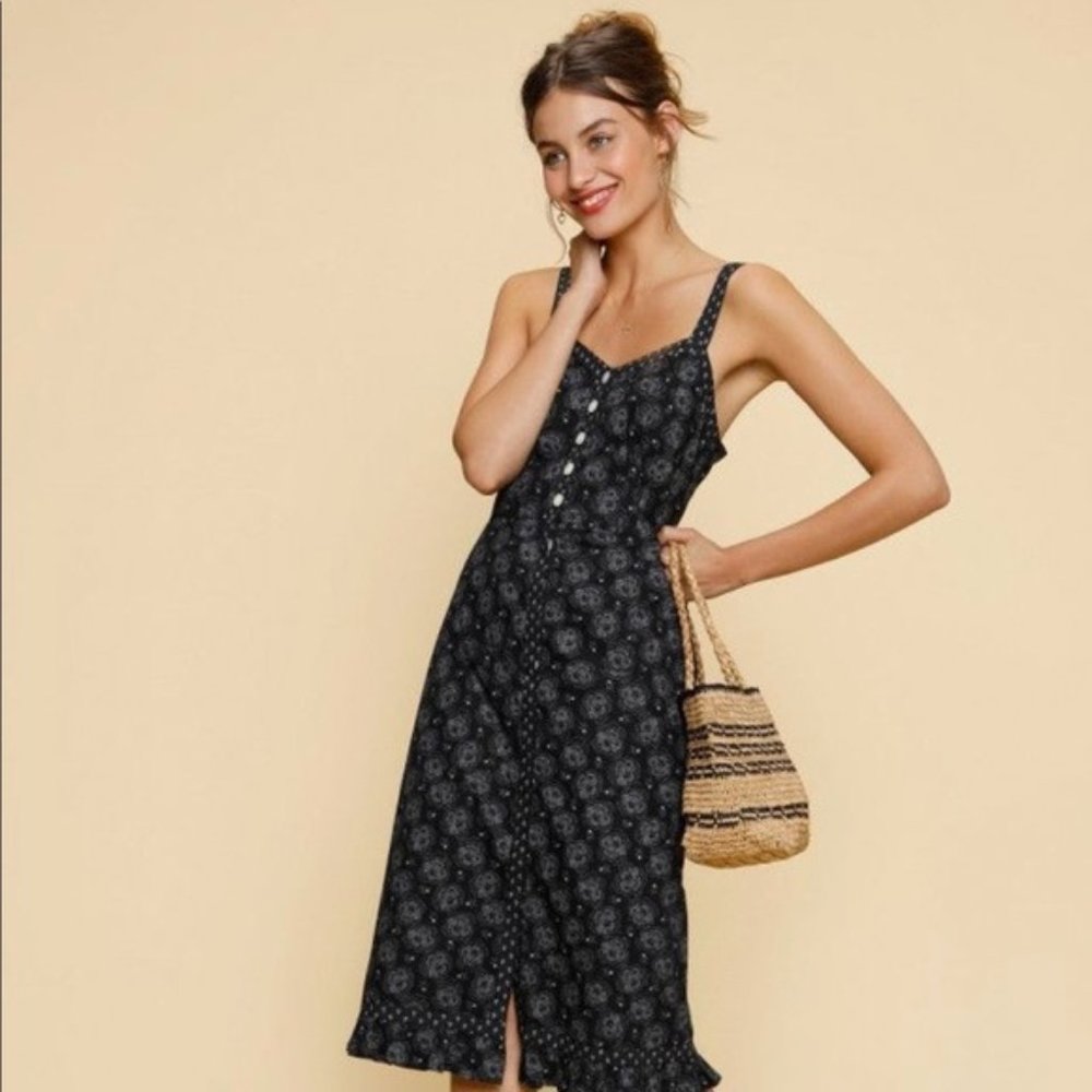 Rouje Gina Dress Farmers Print Black 38/6